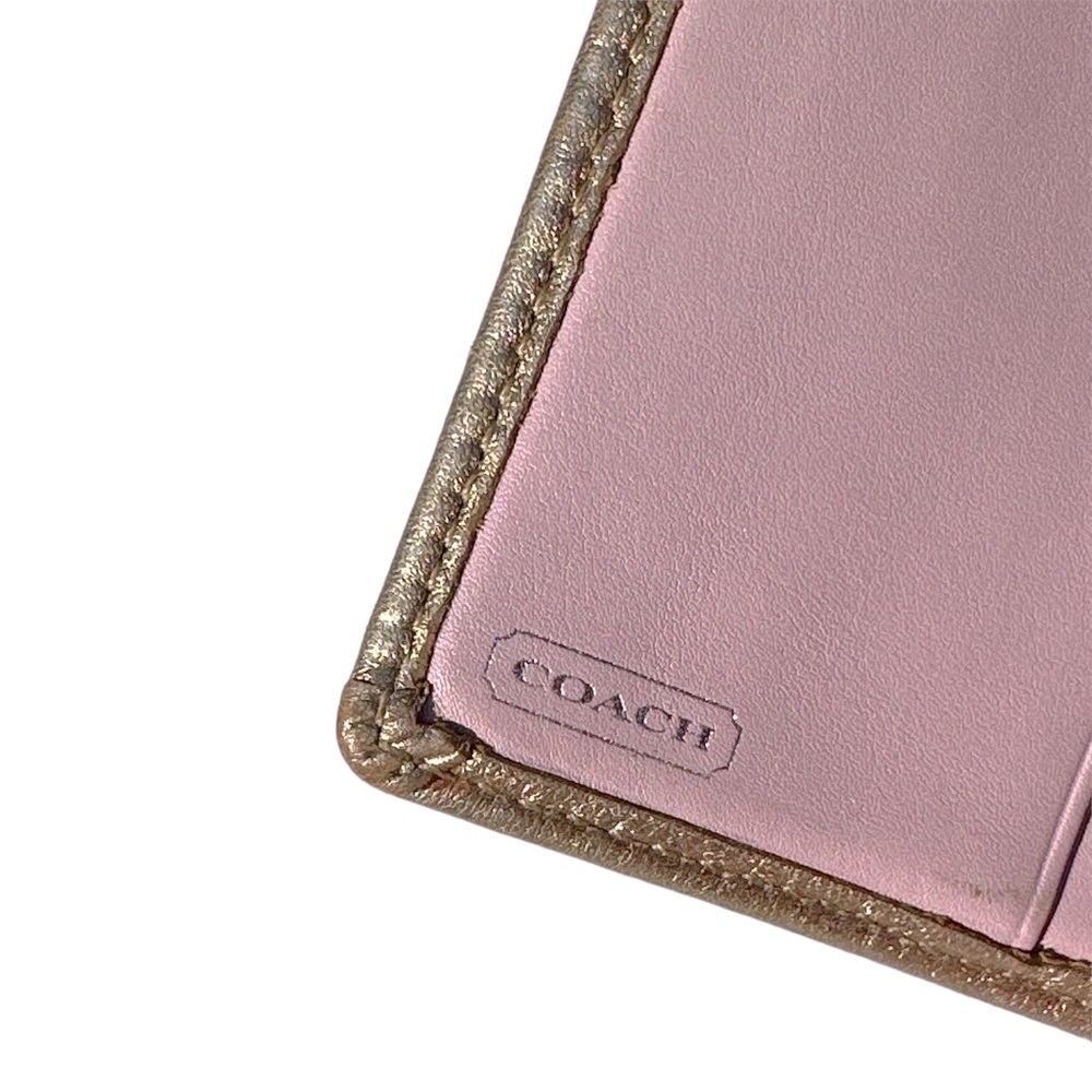 EUC Gold Shimmery Coach Wallet - Picture 10 of 11